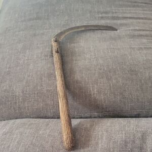 Vintage Wooden Hand Sickle, VERY WELL LOVED/ Halloween Prop!